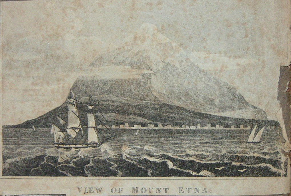 Aquatint - View of Mount Etna